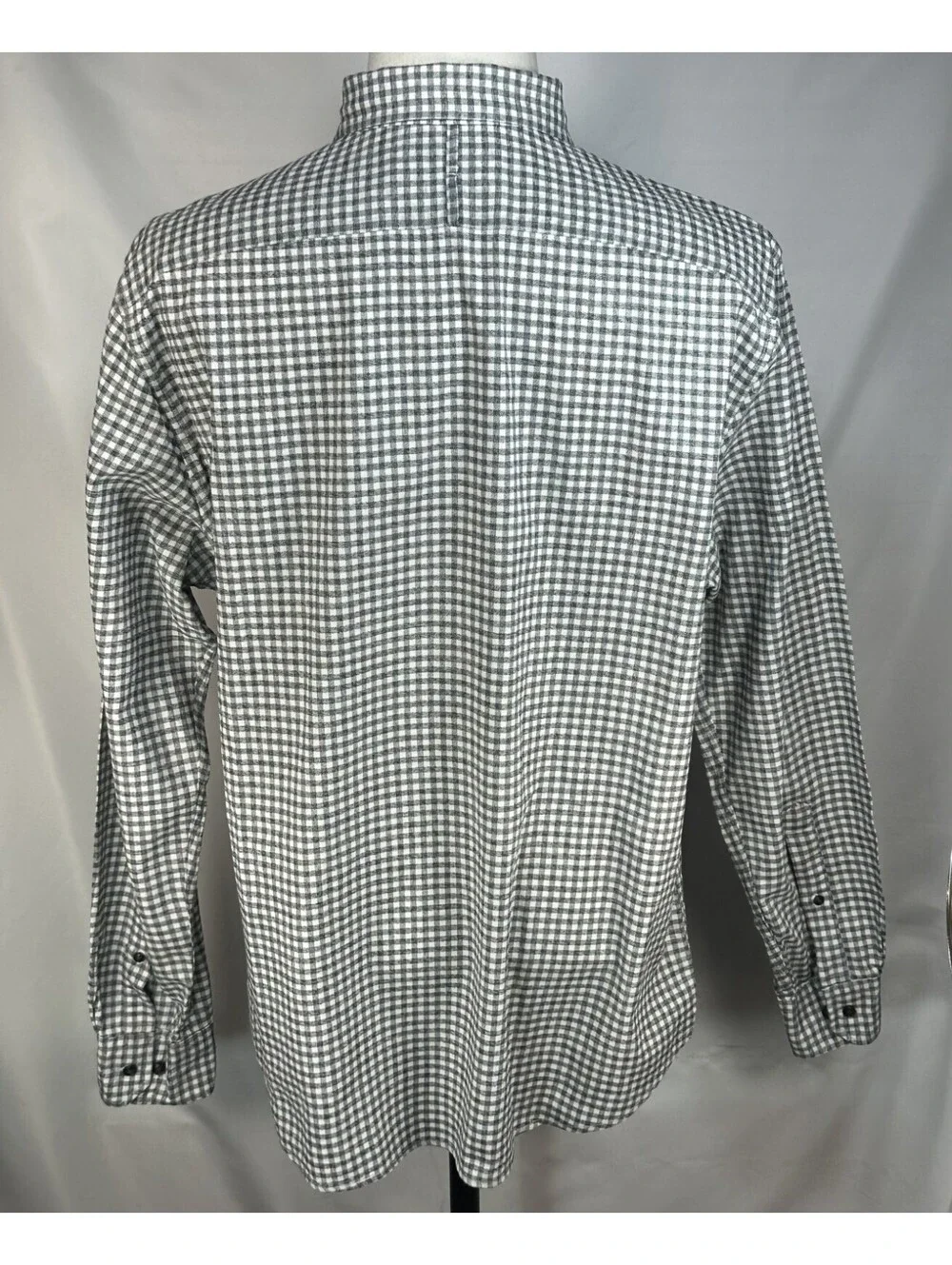 Banana Republic Camden Fit Luxe Flannel Button Up Gray Men L